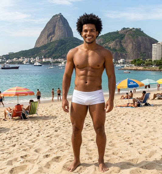 Caju White Swim Briefs
