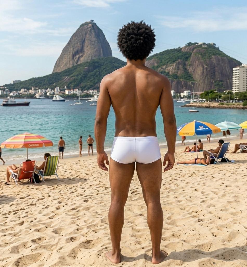 Caju White Swim Briefs
