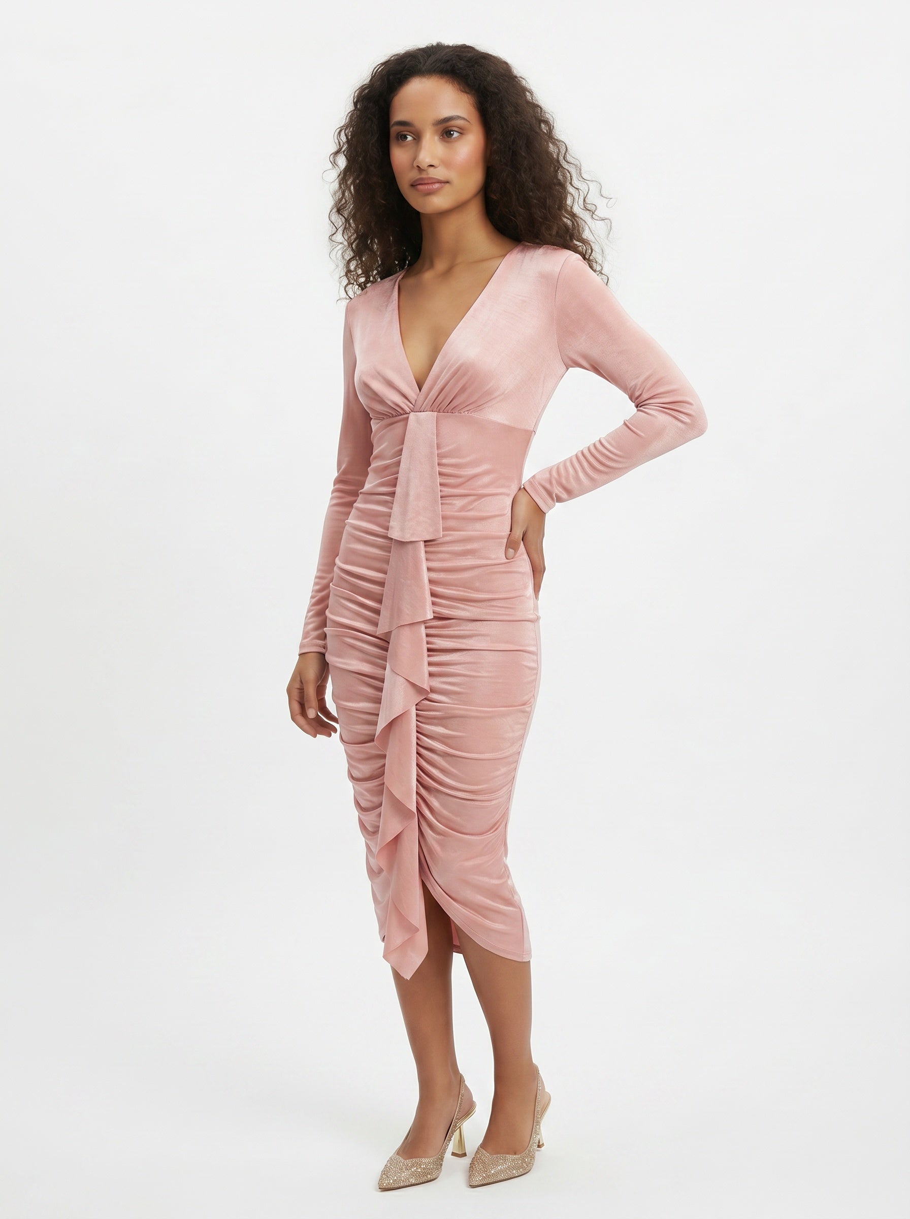 Fulgor Long Sleeve Midi Dress