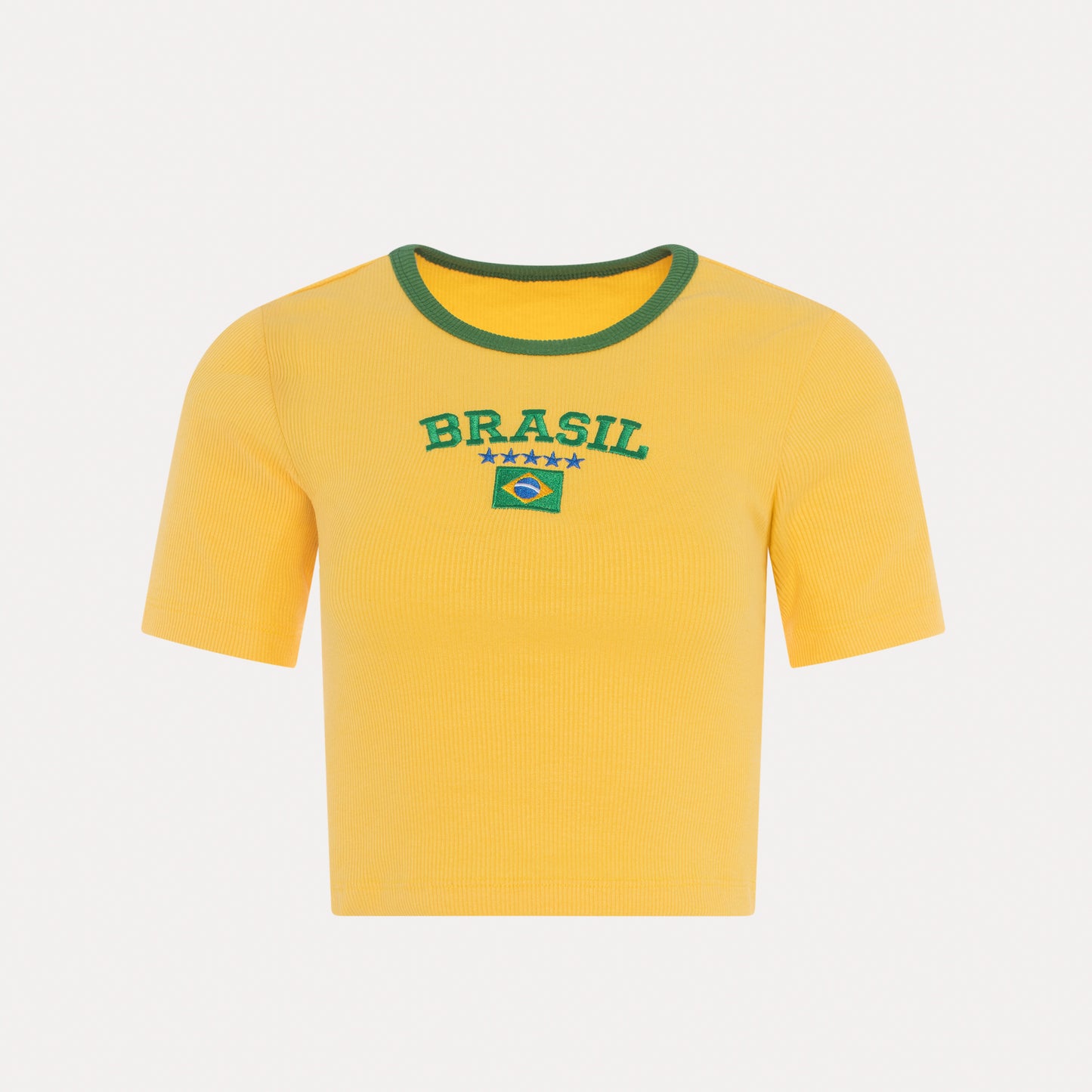 Verde Amarelo Brazil Crop Top