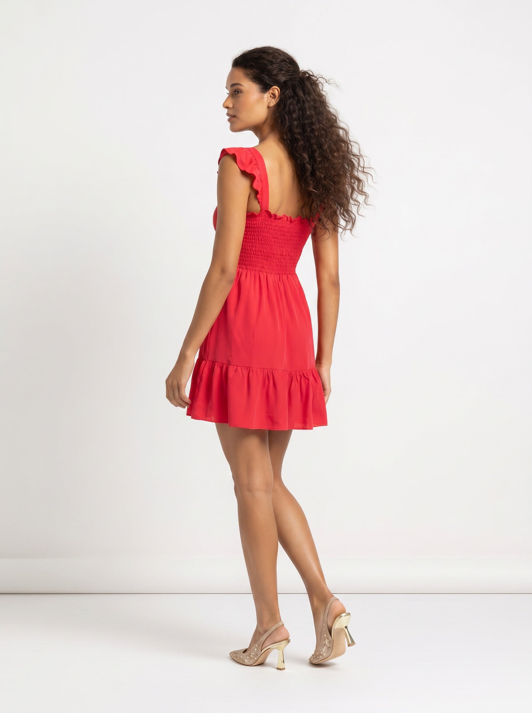 Molejo Tiered Mini Dress