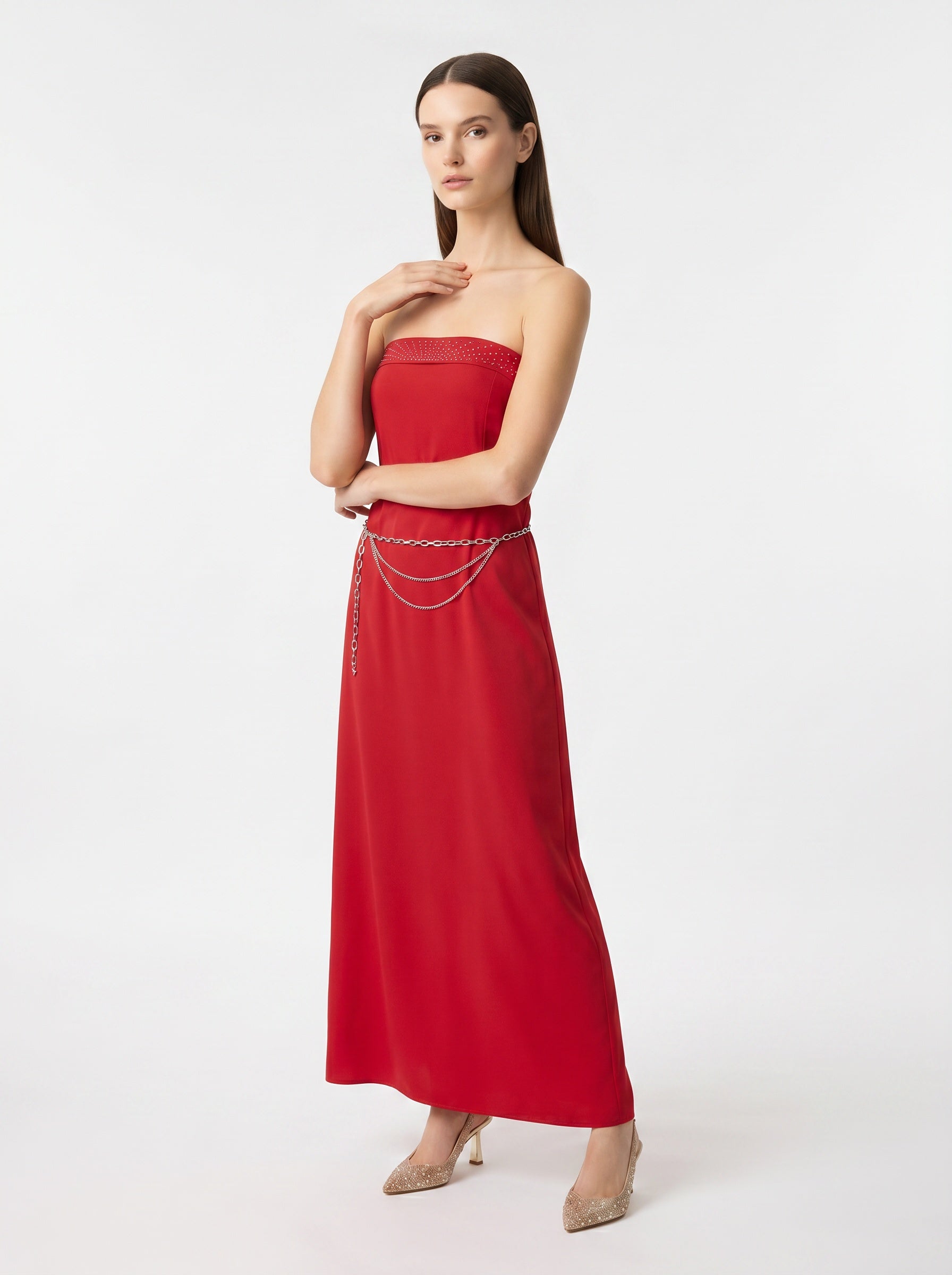 Opul Strapless Maxi Resort Dress