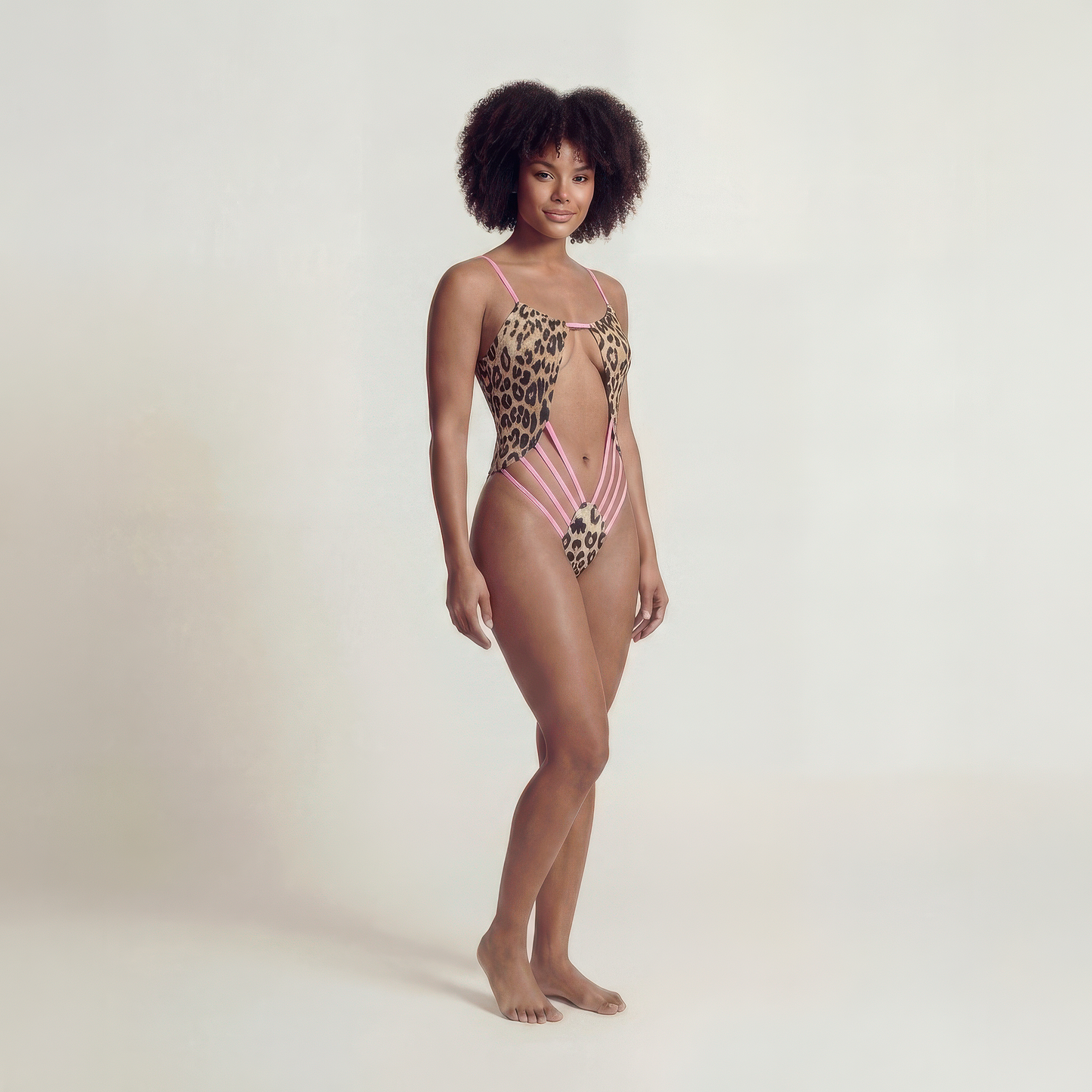 Panthera High-Waisted One-Piece Swimsuit