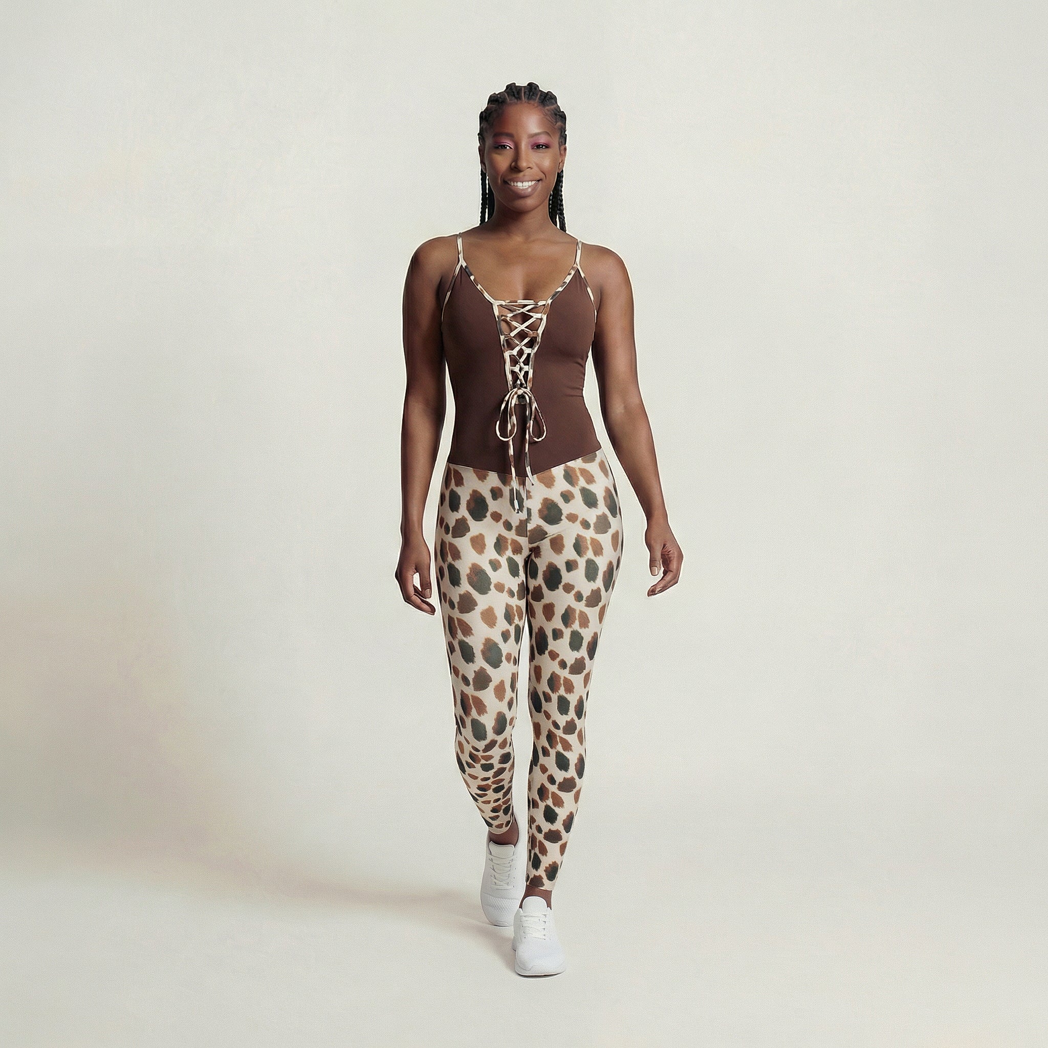 Power Print Activewear Jumpsuit