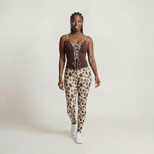 Power Print Activewear Jumpsuit