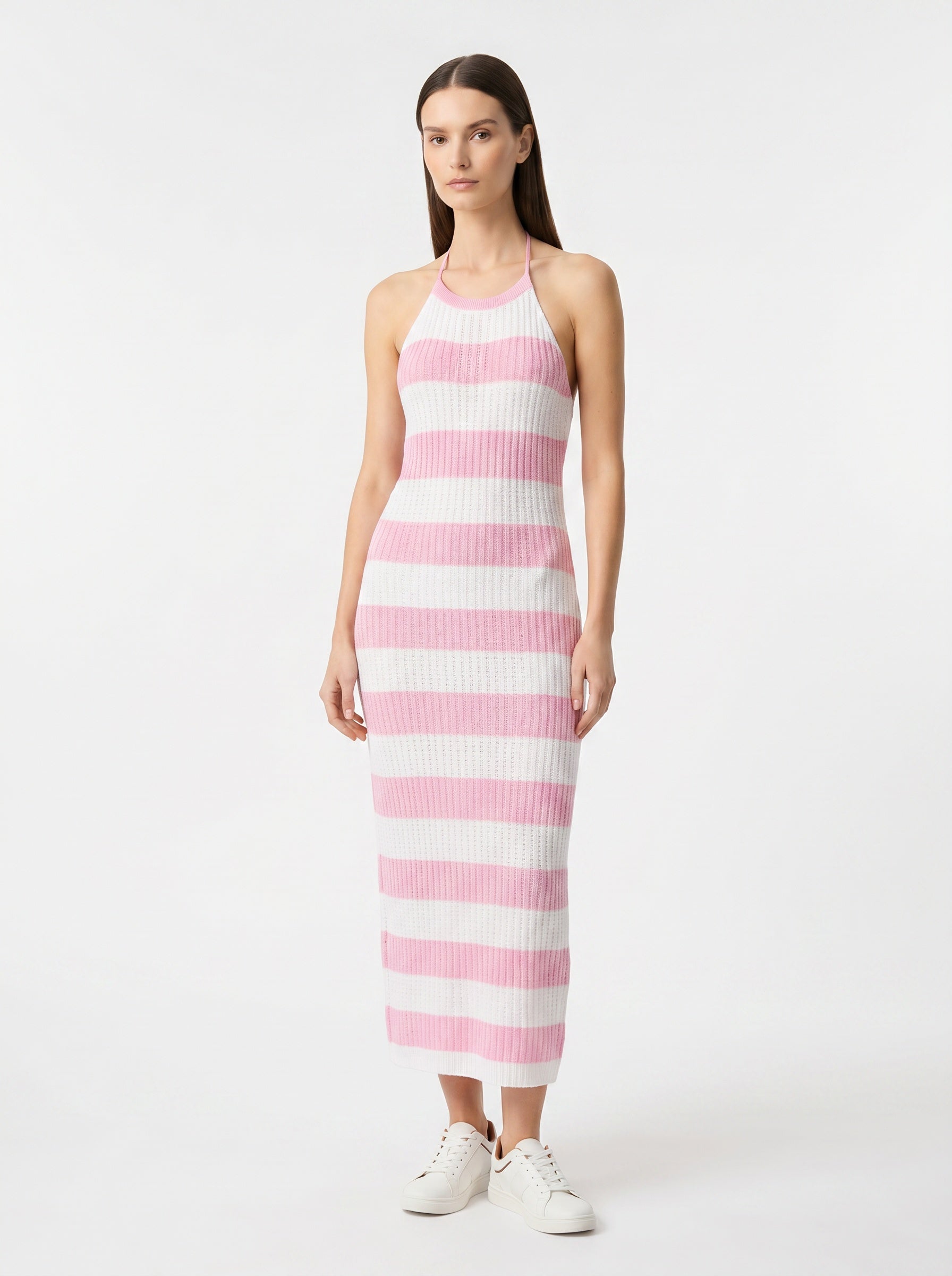 Sisal Striped Knit Midi Dress