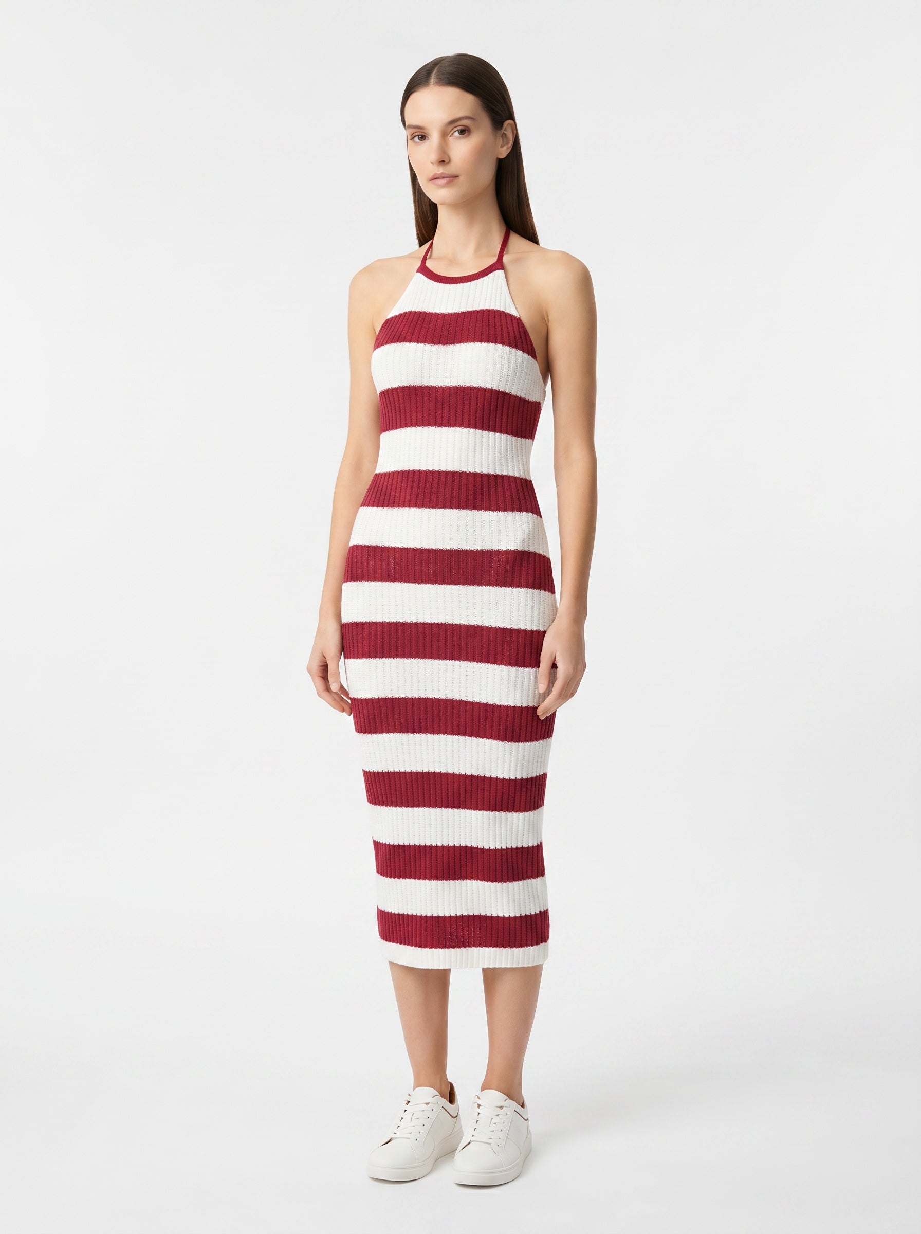 Sisal Striped Knit Midi Dress