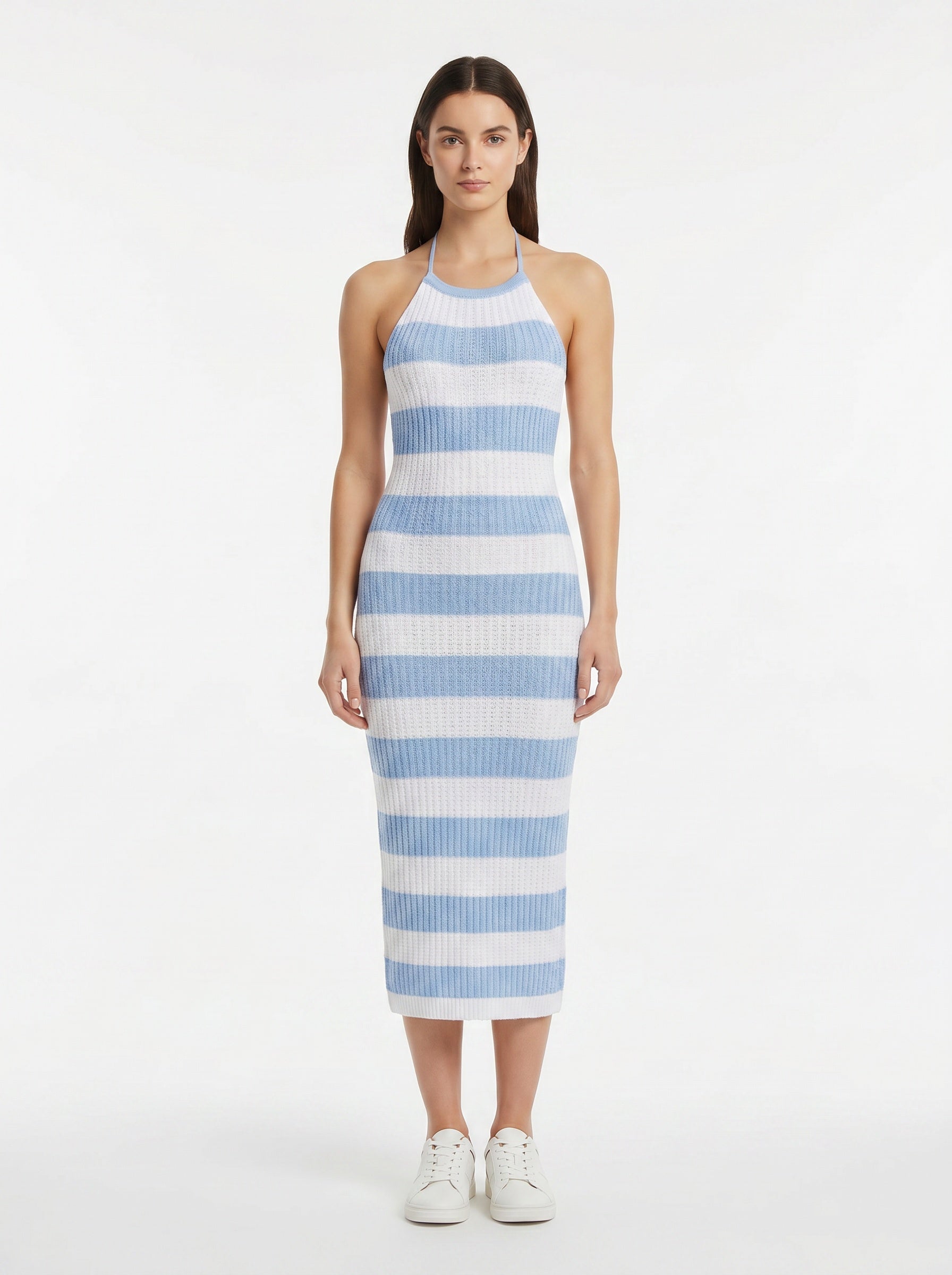 Sisal Striped Knit Midi Dress