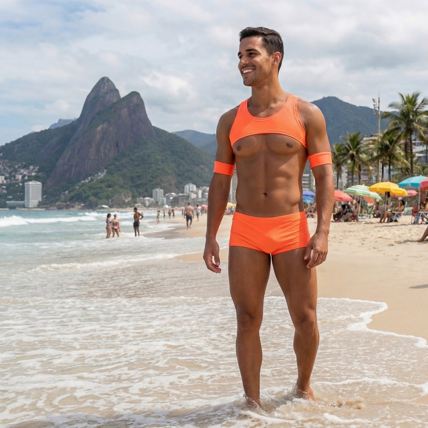 Sol Set Harness Top and Swimtrunks