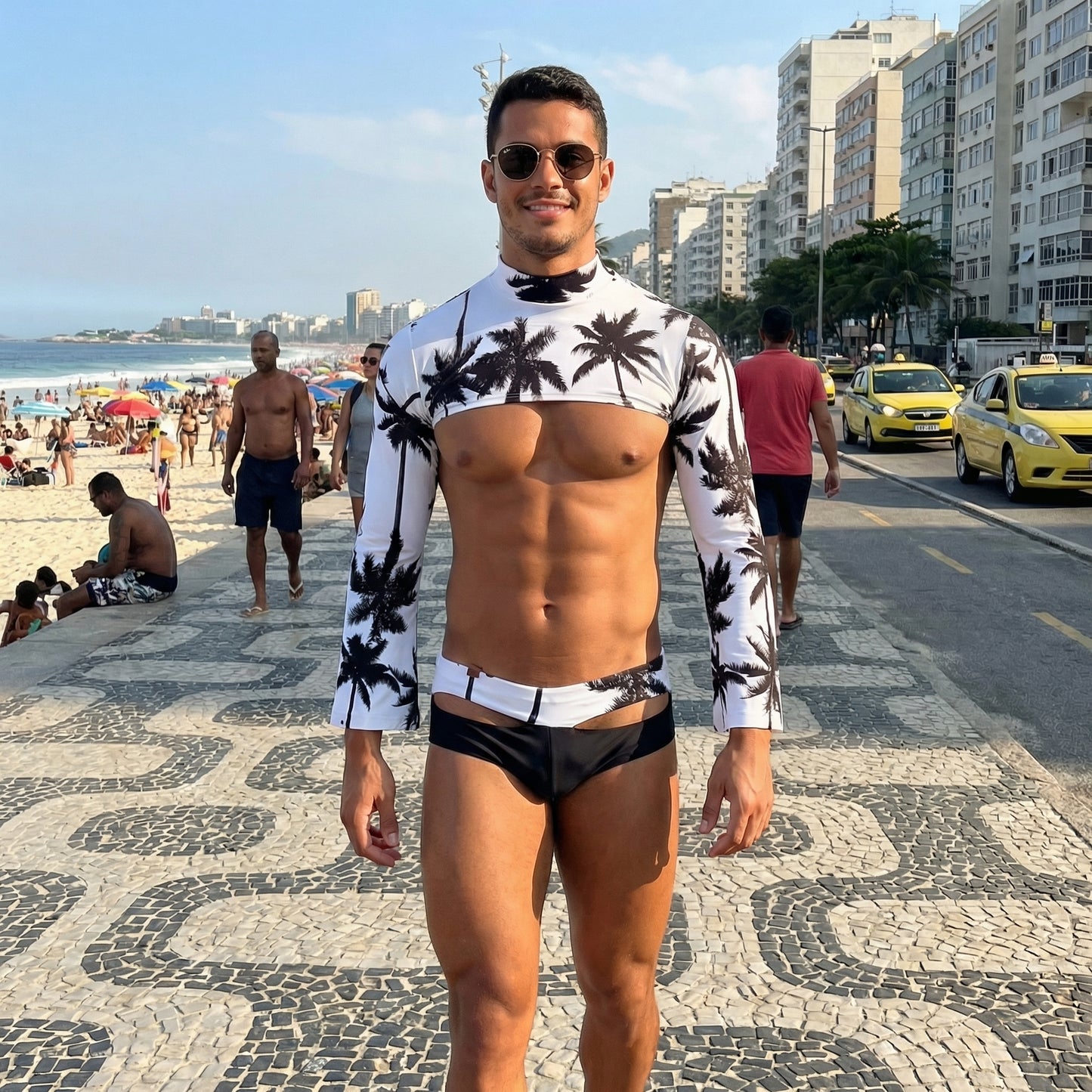 Tropical Set Harness Top and Swimtrunks