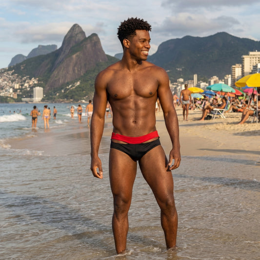 Twin Red Swim Trunks