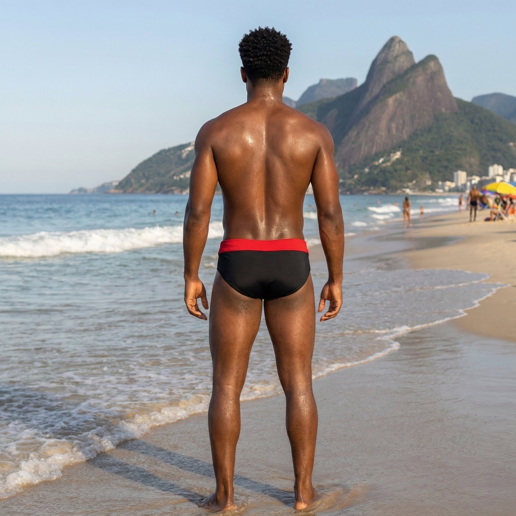Maillot de bain rouge jumeau