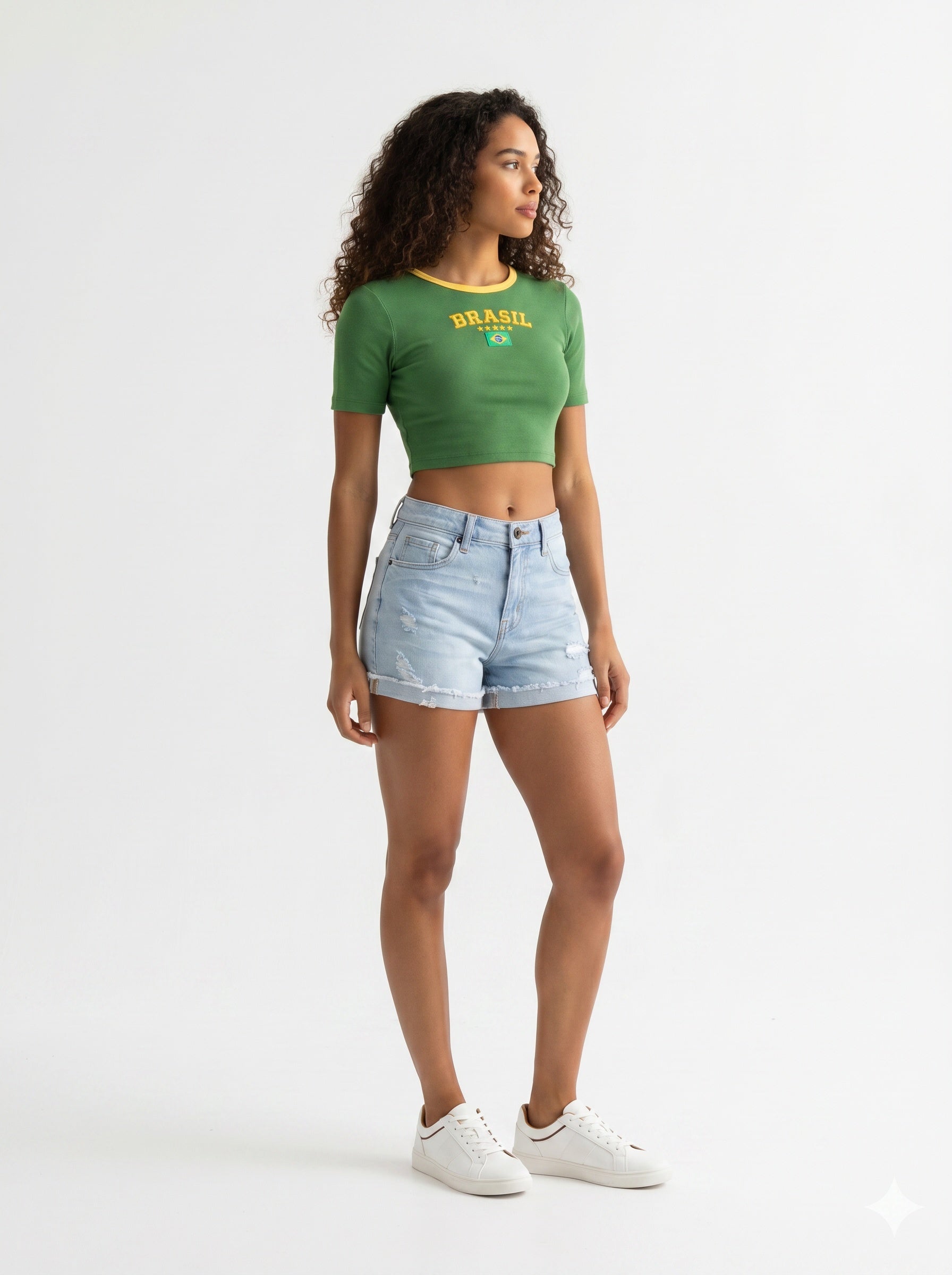 Haut court Verde Amarelo Brésil